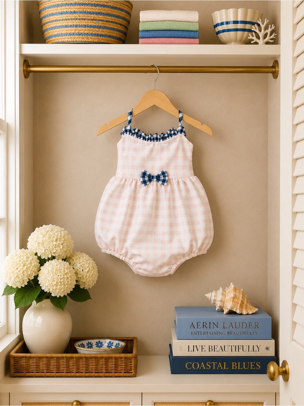 Cecil & Lou 5T Charming Pink gingham Kids Swim One Piece